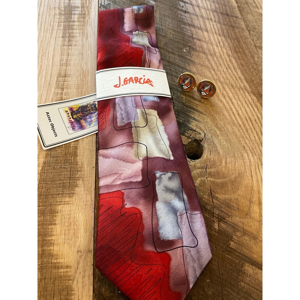 Jerry Garcia Aztec Objects Tie and Cuff Links